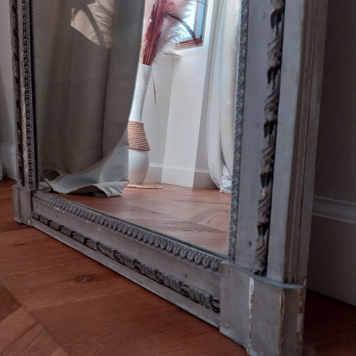 Mirror trumeau, Louis XVI style, nineteenth