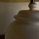 Neo-classical baluster lamp in cracked white earthenware from the 1970s.
