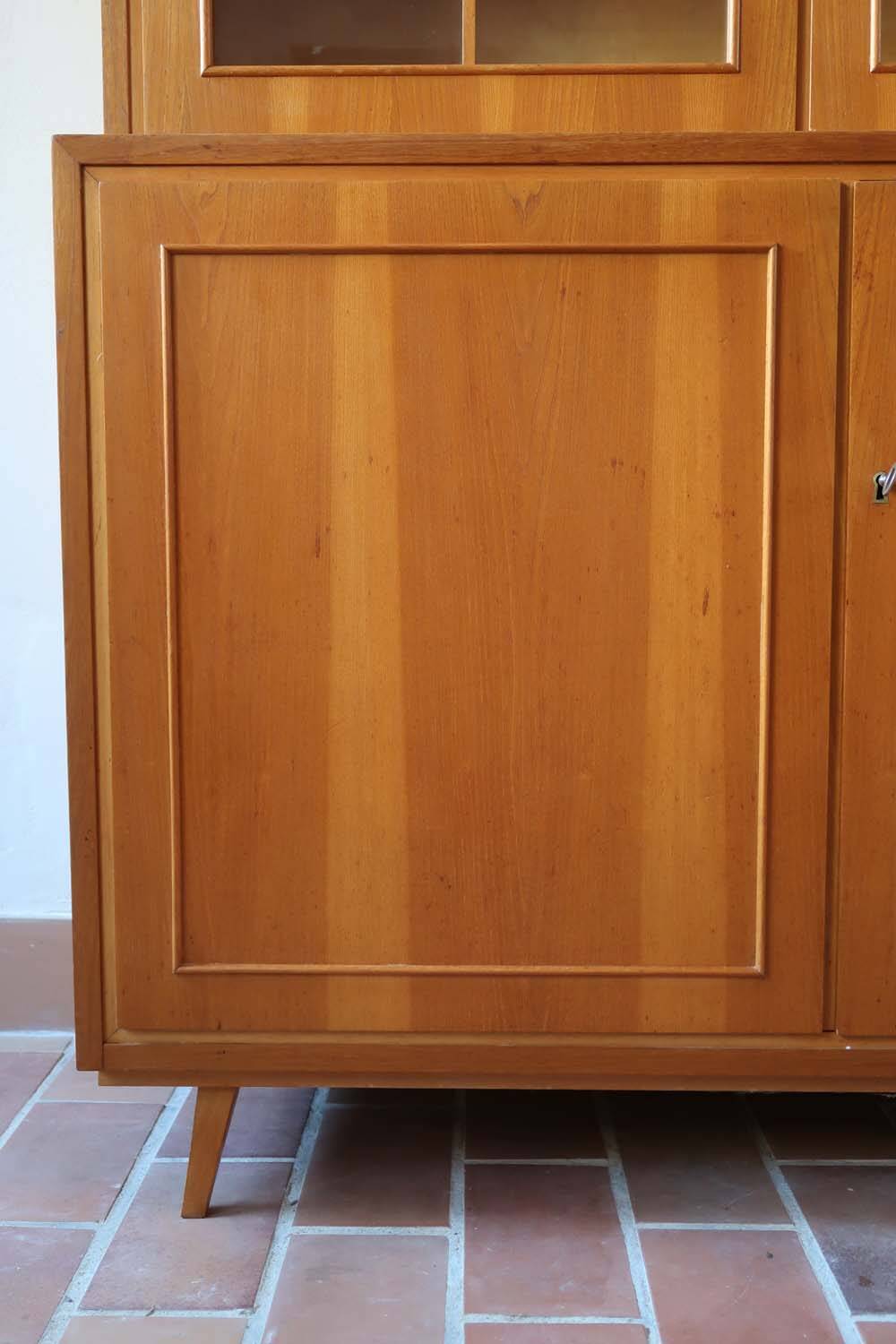60's glass bookcase