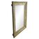 Grand miroir en bois massif patiné