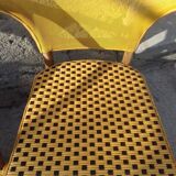 Two rattan bar armchairs