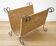 wicker and wrought iron magazine rack