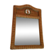 Vintage braided rattan mirror.