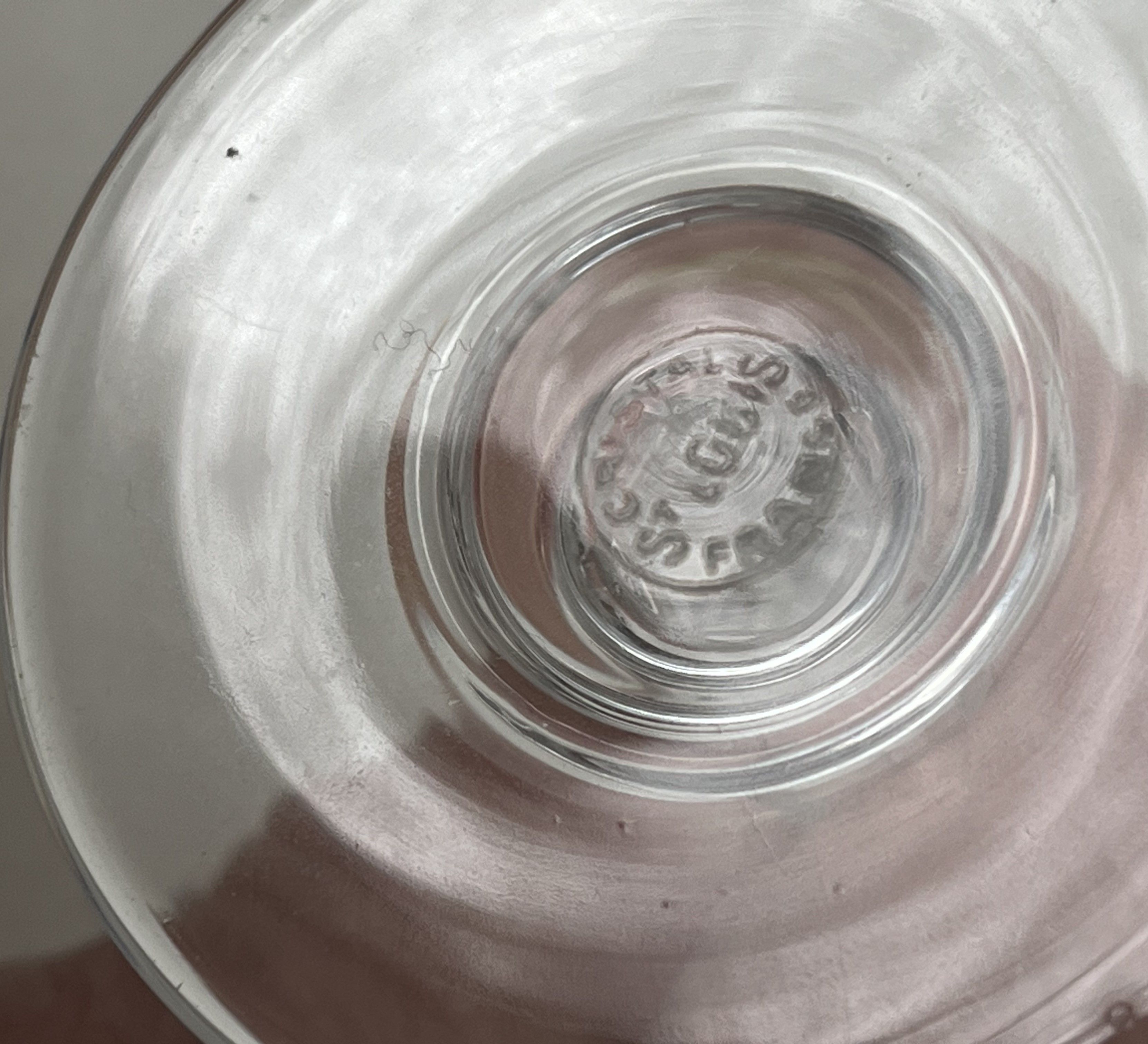6 Glasses of white wine in cut crystal of Saint Louis model Chantilly
