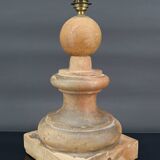 Terracotta pilaster lamp, brutalist style, France, Mid-Century