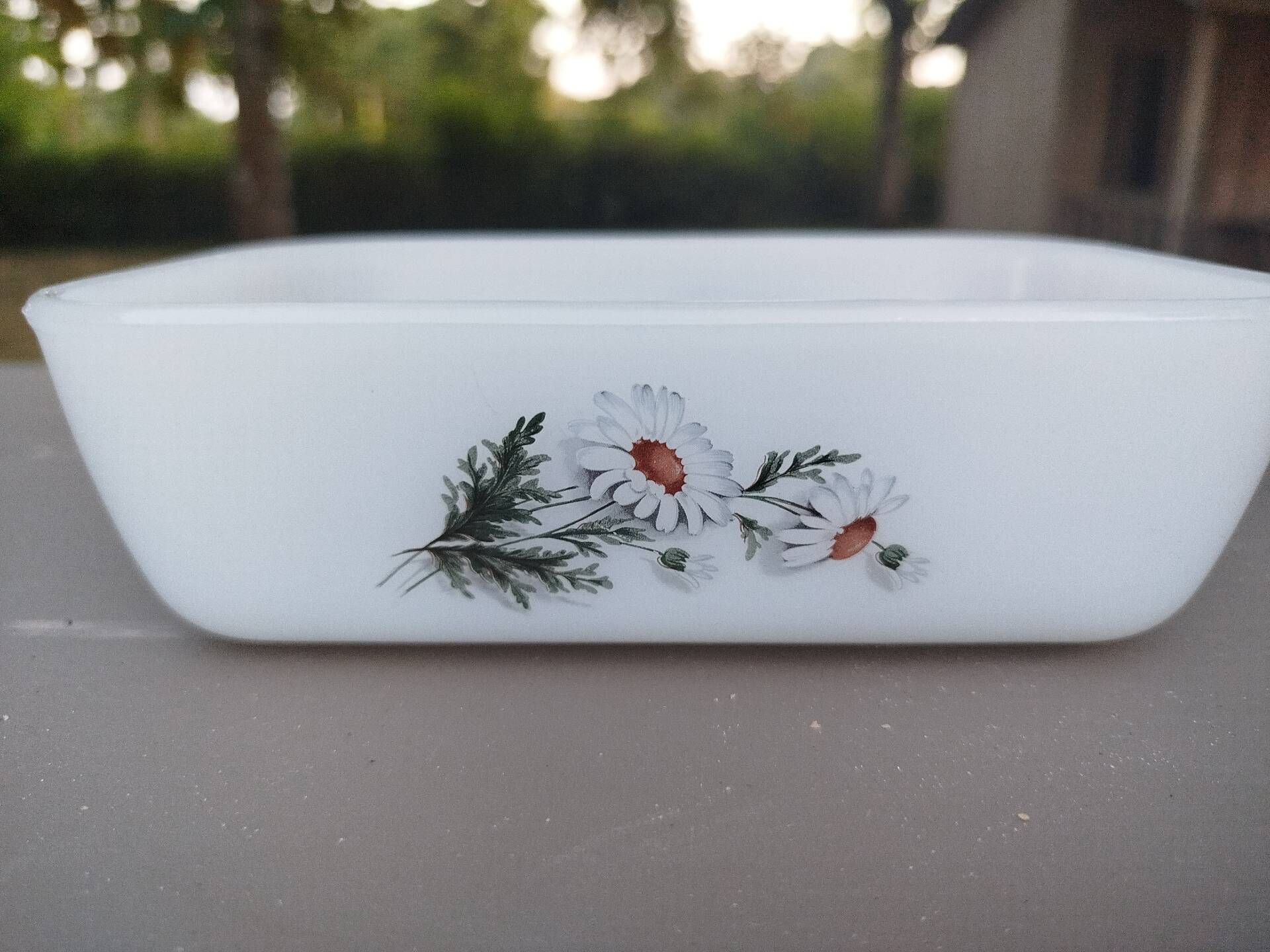 Vintage Arcopal butter dish