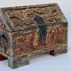 Neoghotic box carved wood inspiration renaissance xx eme polychrome