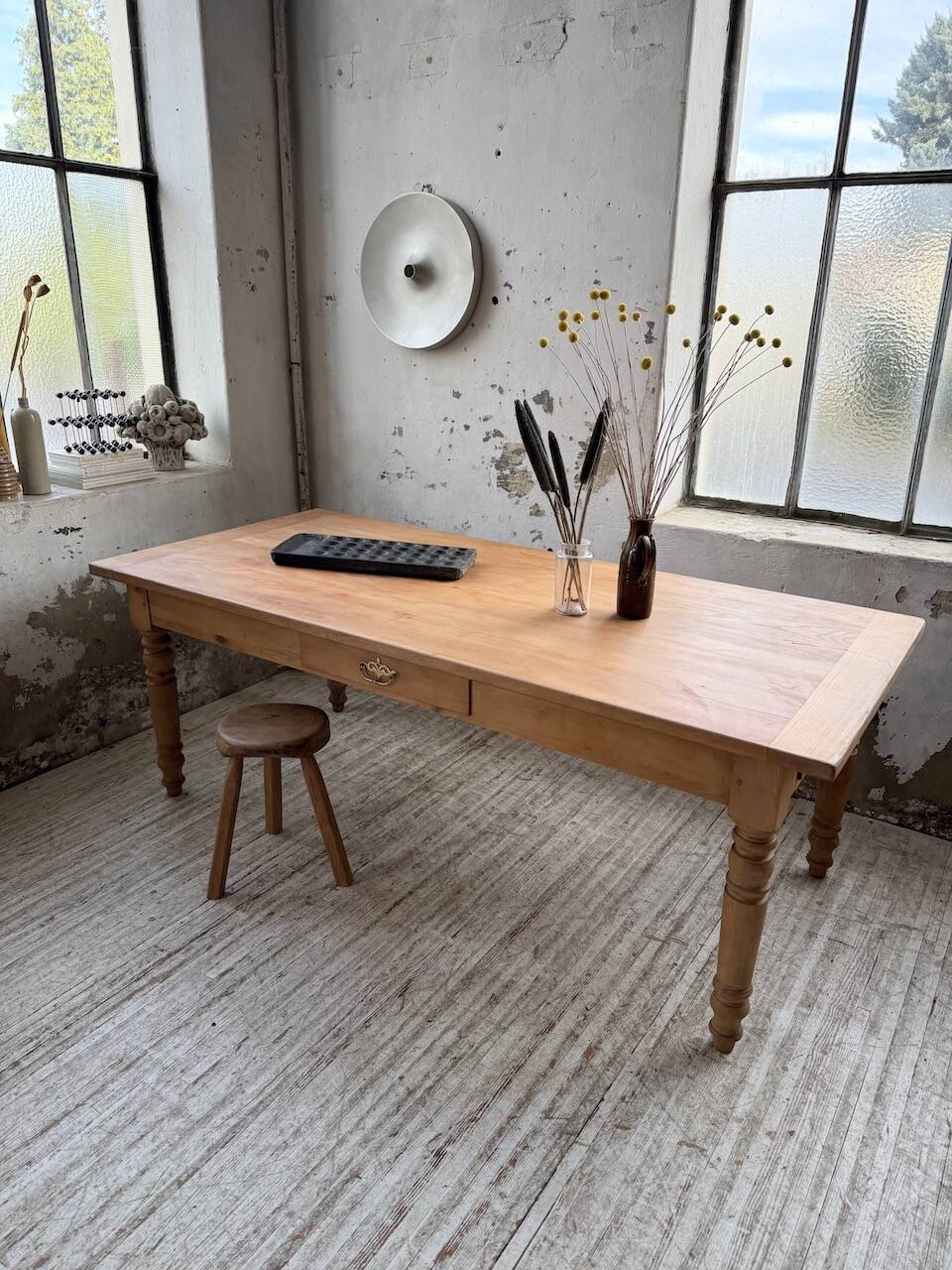 Table de ferme en merisier