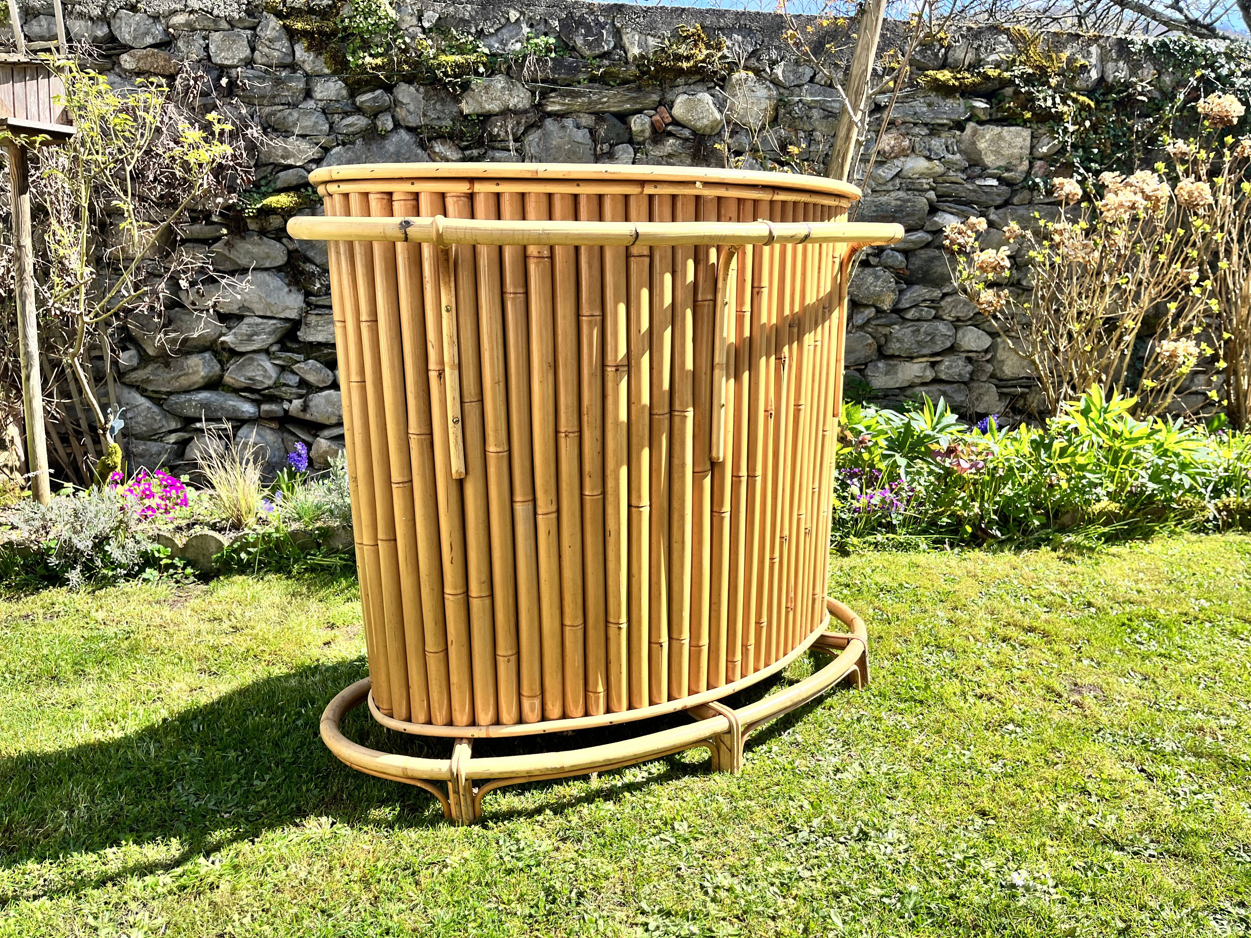 Bar vintage bambou rotin