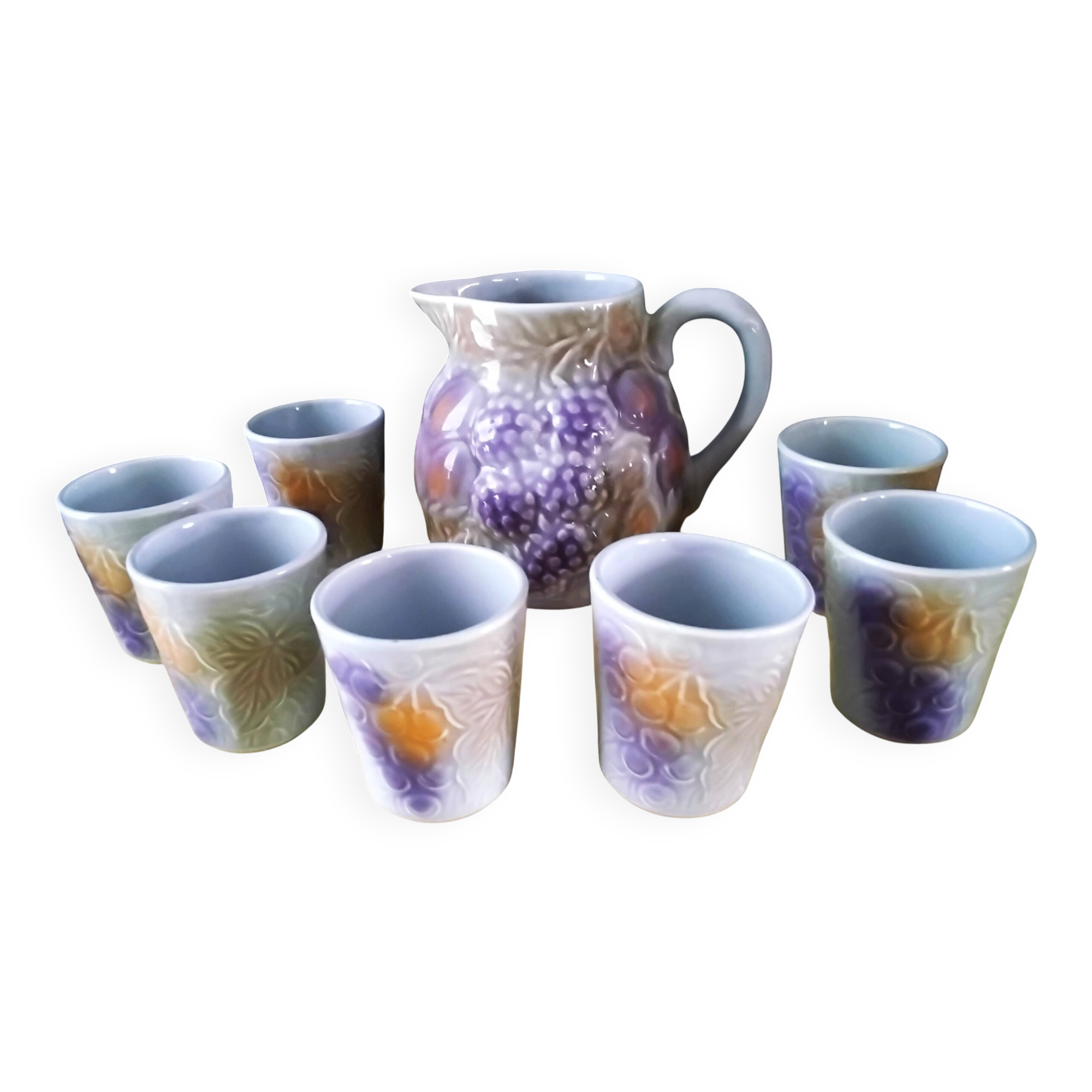 Cider or lemonade service in a Salins les Bains jug.