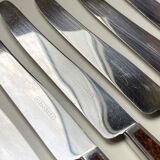 Old box 12 knives Art Deco Bakelite and chromed metal Apollonox