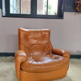 Michel Cadestin leather armchair for Airbone