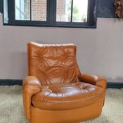 Fauteuil cuir Michel Cadestin pour Airbone