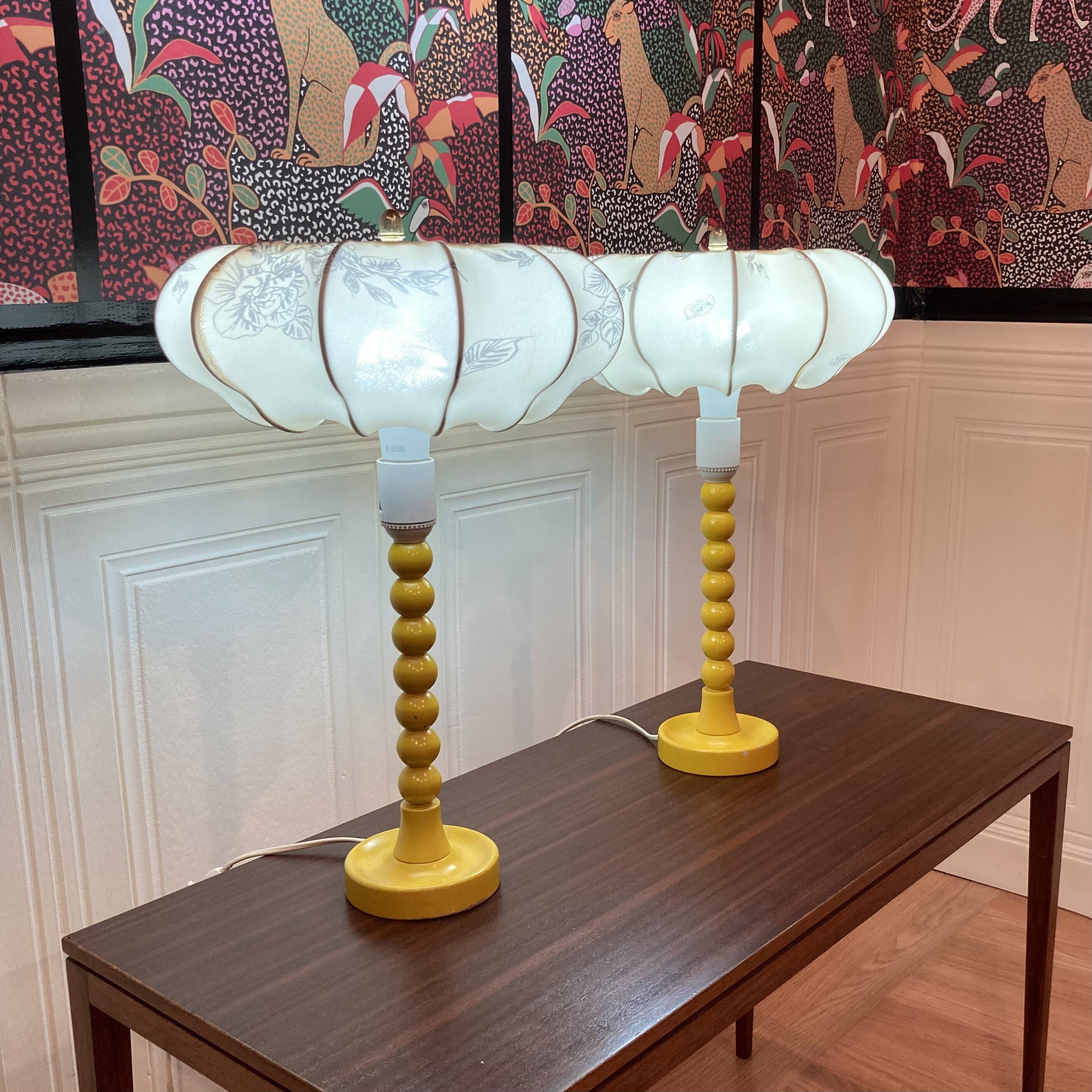 Pair of Scandinavian design lamps from the 1960s.