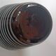 Vintage speckled amber blown glass conical vase