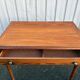 Antique desk in pitch pine, turned legs, drawer – superb patina.