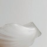 shell box in silver metal and worked glass