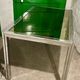 Chrome metal dining table with smoked glass dlg Romeo Rega
