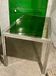 Chrome metal dining table with smoked glass dlg Romeo Rega