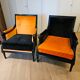 Pair of "Bergère" Empire armchairs