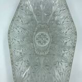 Large glass fruit bowl, cut and chiseled