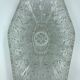 Large glass fruit bowl, cut and chiseled