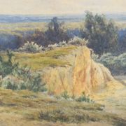 Aquarelle 'Paysage rural' par James Edward Grace