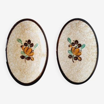 2 Rabaneras or small oval plates from the Vintage Boch La Louvière Corfu Collection from the years
