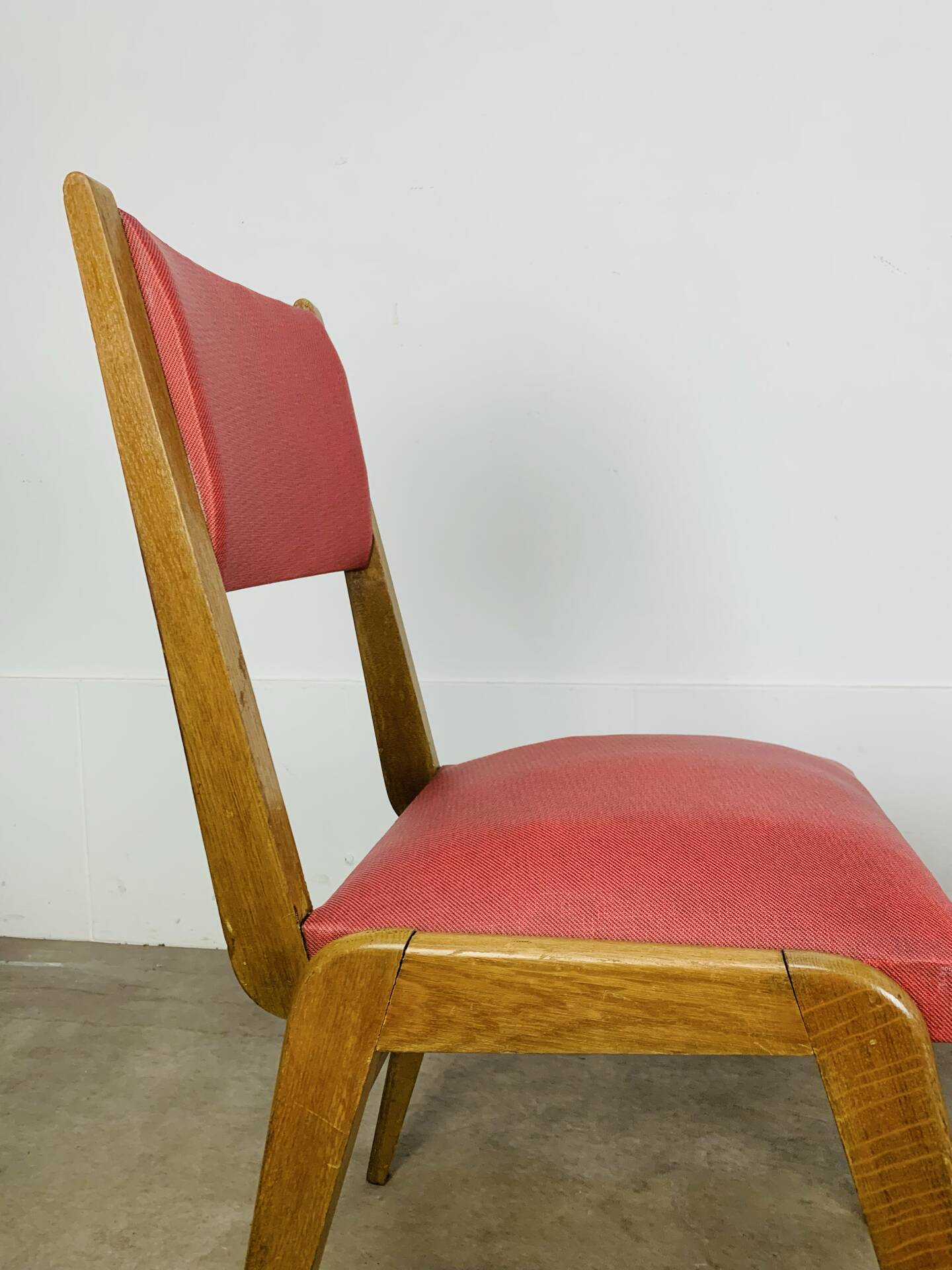 Pair of 50's style reconstruction chairs, wood