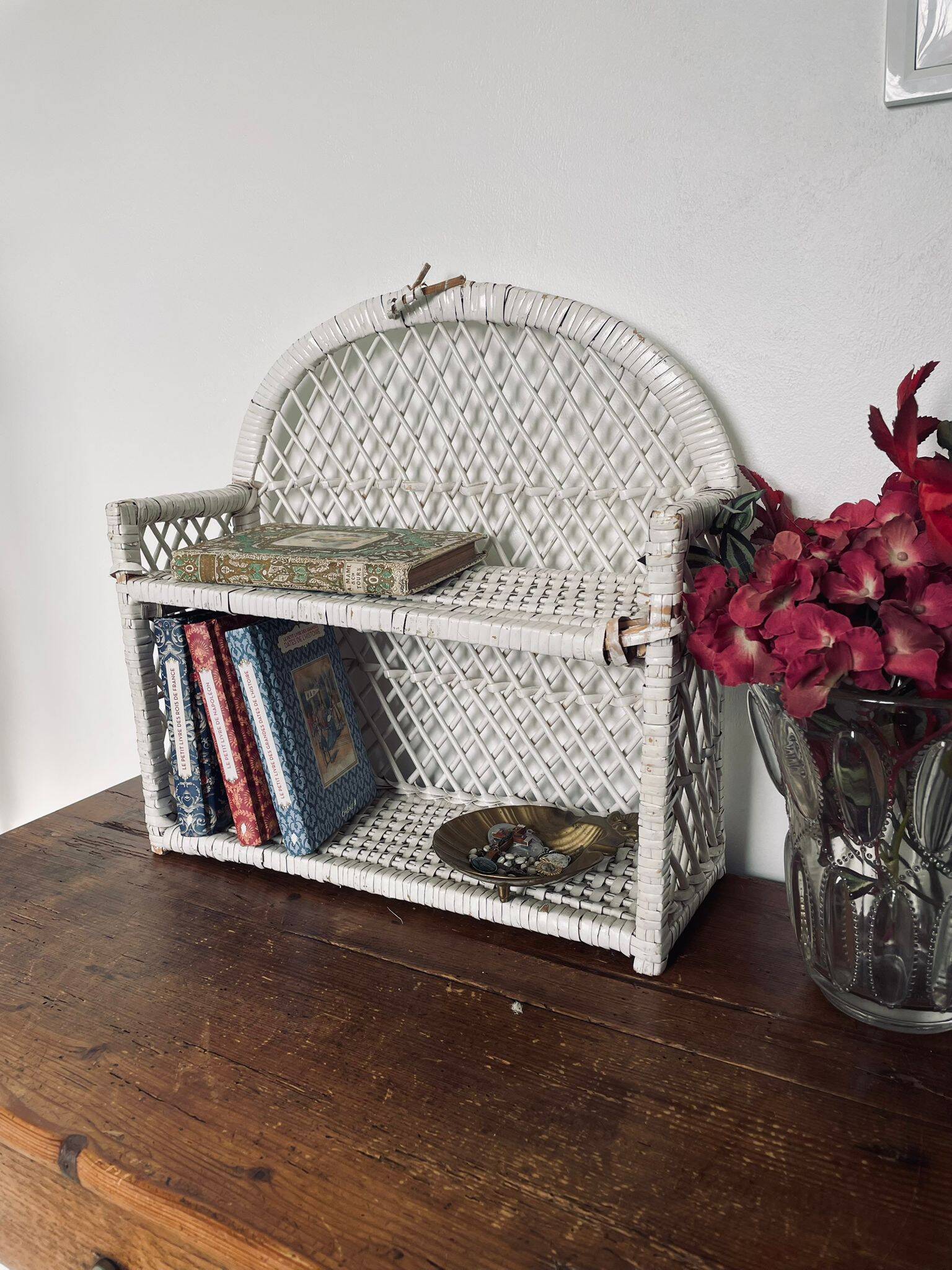 Small rattan shelves
