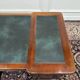 Classic English Partner Desk Green Leather