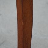 Set of 6 modern classic Danish dining chairs, oak with upholstered seats, 1950s.