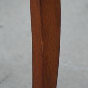 Set of 6 modern classic Danish dining chairs, oak with upholstered seats, 1950s.