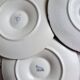 Set of 2 Longchamp oyster plates, vintage shellfish plates.