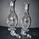 Saint-louis set of 2 antique lasalle cut crystal carafes 1930