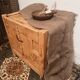 Ancien garde-manger en Pitch pin - début XXe siècle