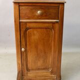 Art nouveau walnut bedside table