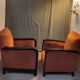 Fauteuil club bois et velour