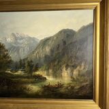Mountain landscape, Tyrol Eduard Boehm 19th century oil on canvas