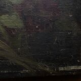 Oil on wood 19th century cut flowers