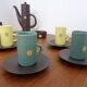 Swedish Syco Mocha Service, 1950s, Set of 15
