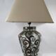 Living room lamp, wrought iron and blown glass