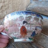 Former Japanese porcelain teacup Kutani Geisha