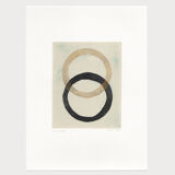 Monotype on paper original dated and signed without the frame