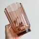 Translucent pink glass vase