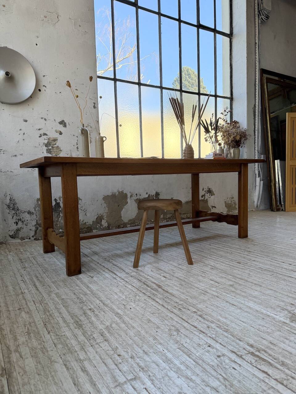 2m oak farmhouse table