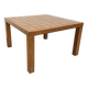 Vintage square coffee table in oak wood and ceramic from the 60s and 70s