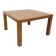 Vintage square coffee table in oak wood and ceramic from the 60s and 70s