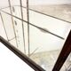Large Antique Museum Display Cabinet with Curved Glass