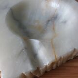 Marble or alabaster ashtray